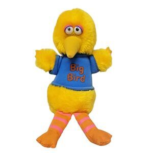 SESAME STREET 1980'S Hasbro Softies BIG BIRD 10" Plush Vintage Stuffed  Toy